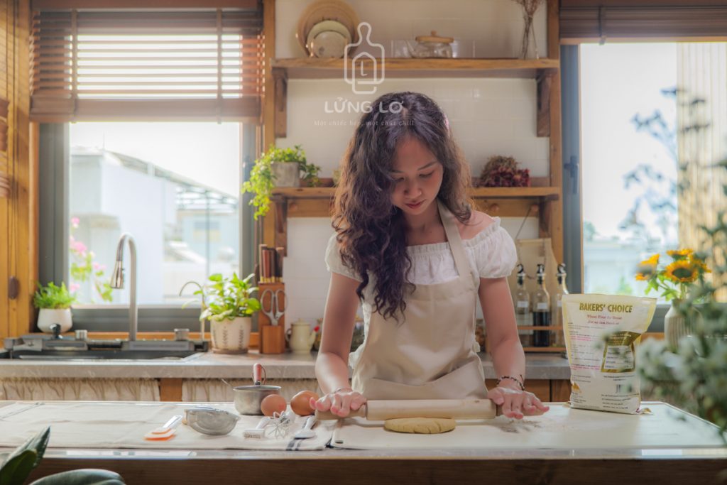Không gian quay cảnh làm bánh